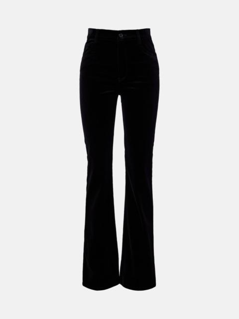 Joan cotton velvet straight pants