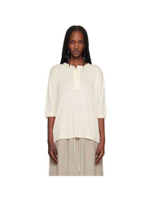 Beige Lorem Jersey Henley