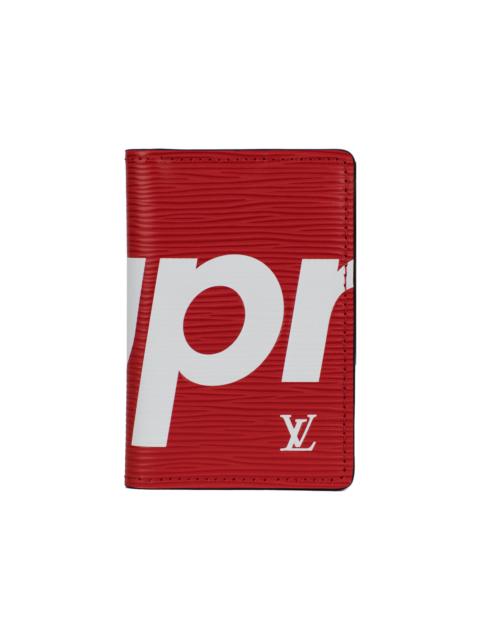 Louis Vuitton x Supreme Pocket Organizer Epi Red
