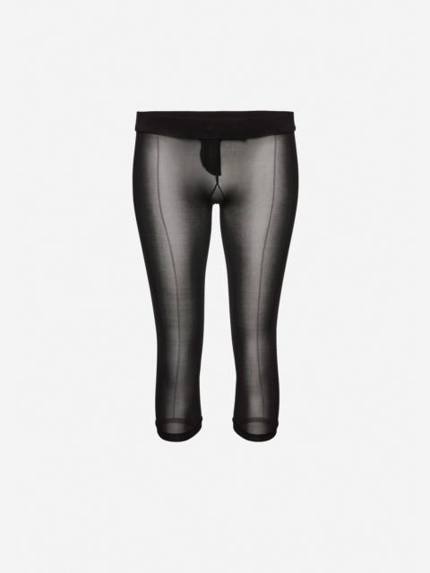 Low-rise capri pants in black