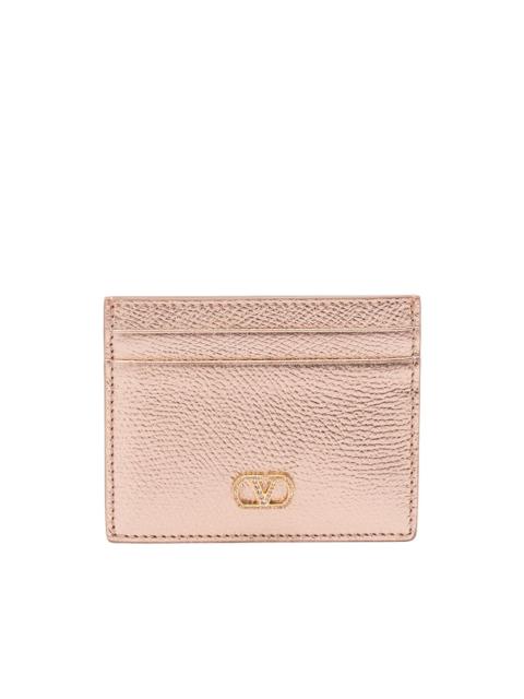 VLogo crystal-embellished card holder