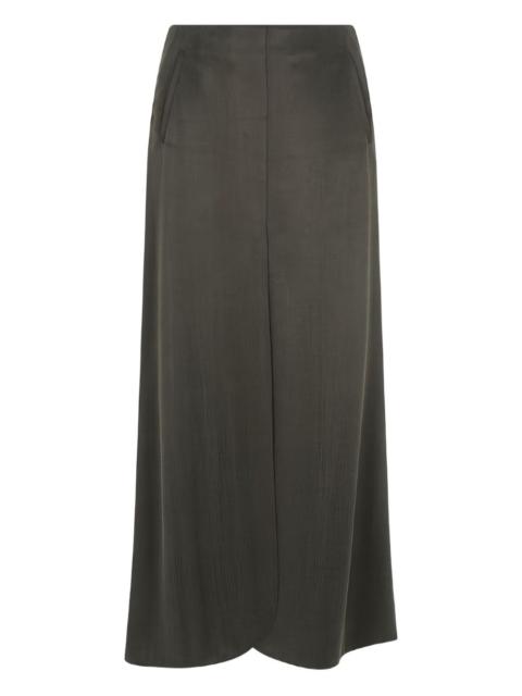 pockets a-line midi skirt