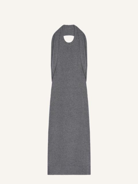 OVER THE SHOULDER DRAPÉ LAMBSWOOL DRESS