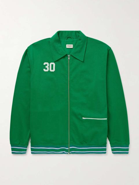Rec. Sophomore Appliquéd Printed Cotton and Lyocell-Blend Track Jacket
