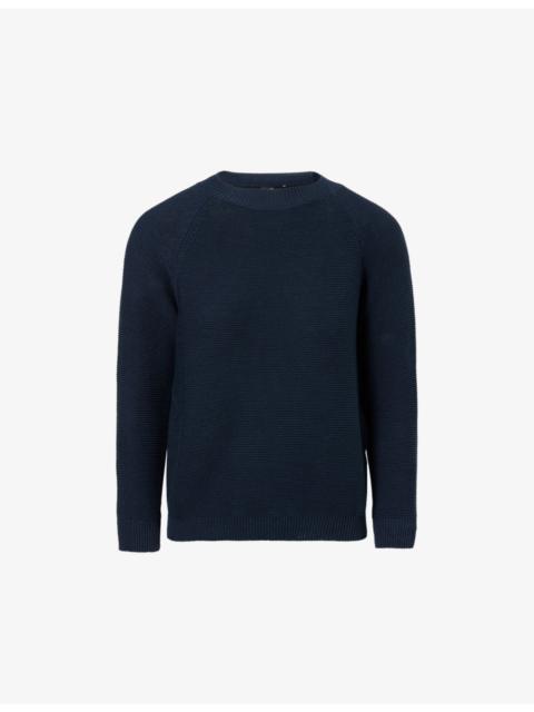 Regular-Fit Ribbed Cotton Jumper