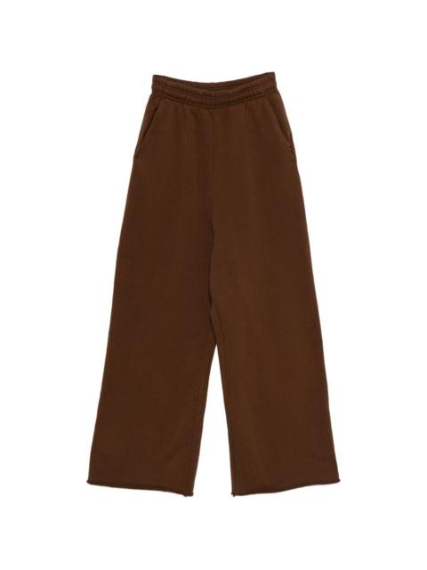 raw-hem track pants
