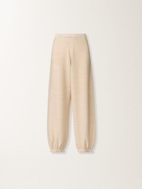 Jogger pants in wool, cotton, and lurex