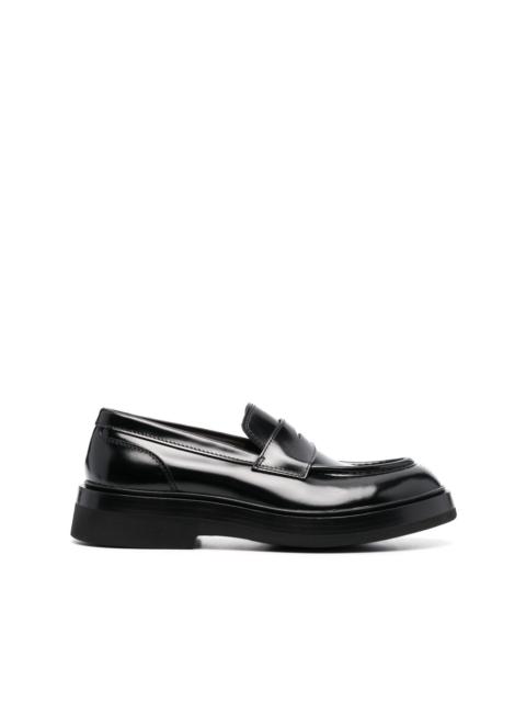 patent-finish leather loafers