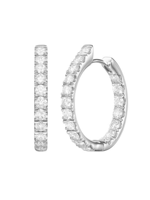 Medium Clara Diamond Hoop Earrings
