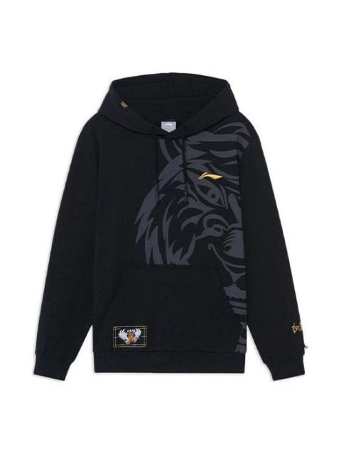 Li-Ning Badminton Series Loose Pullover Hoodie 'Black' AWDS529-2