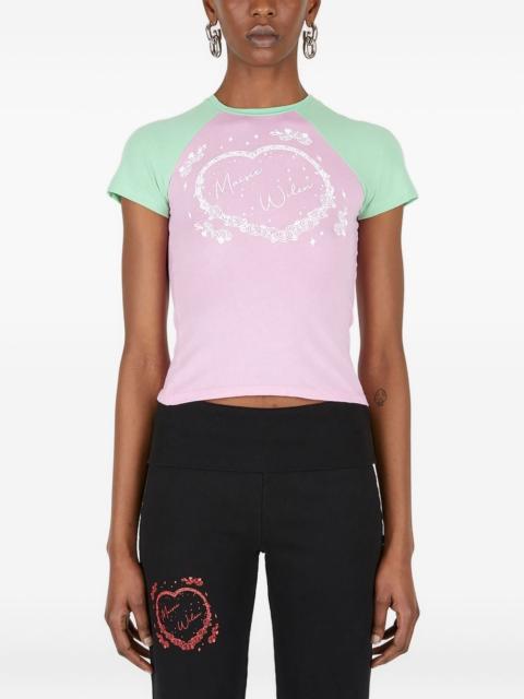 heart-print raglan-sleeve top