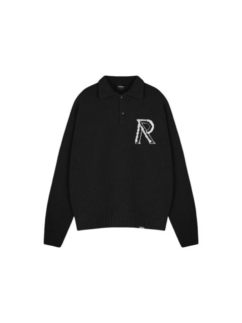 Represent Initial Boucle Polo Jet Black