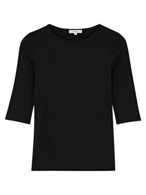 Ribbed stretch-jersey top