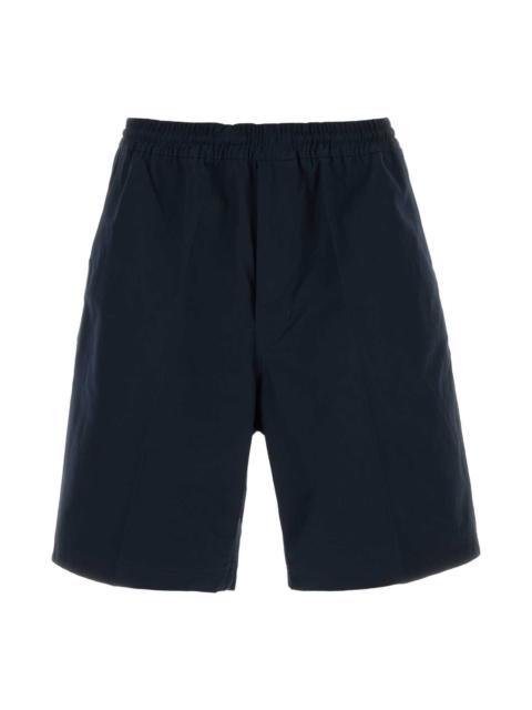 Dark Blue Poplin Bermuda Shorts
