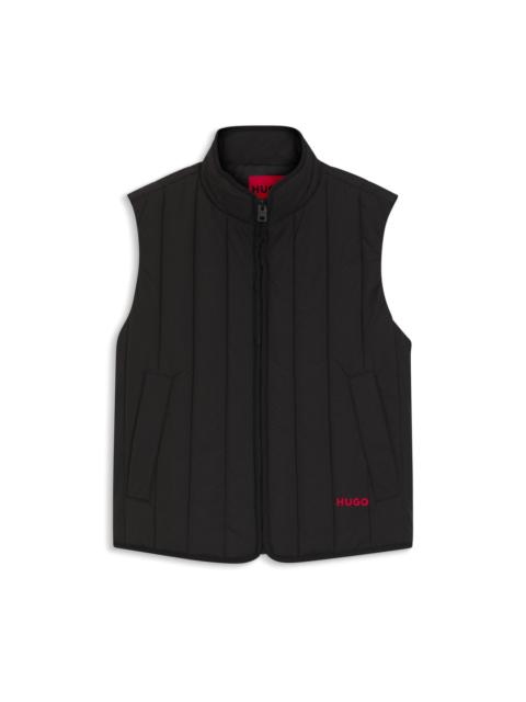 LIGHTWEIGHT GILET WITH VERTICAL QUILTING