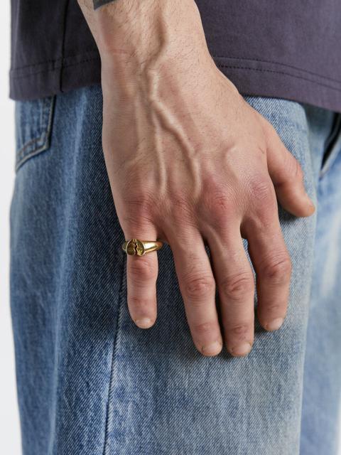 Micro Broken Heart Ring Gold