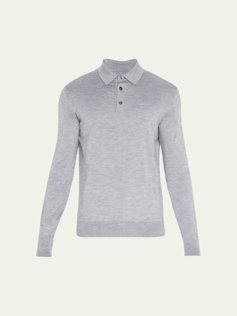 Men's Cashmere-Silk Polo Shirt