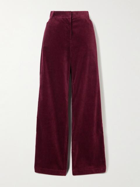 Organic Cotton-corduroy Straight-leg Pants