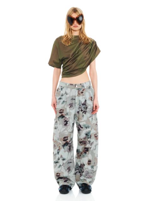 BEIGE WATERCOLOR ROSES CATCHFLY PANT