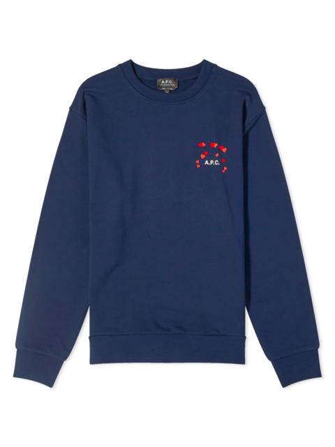 A.P.C. Valentines Logo Crew Sweat