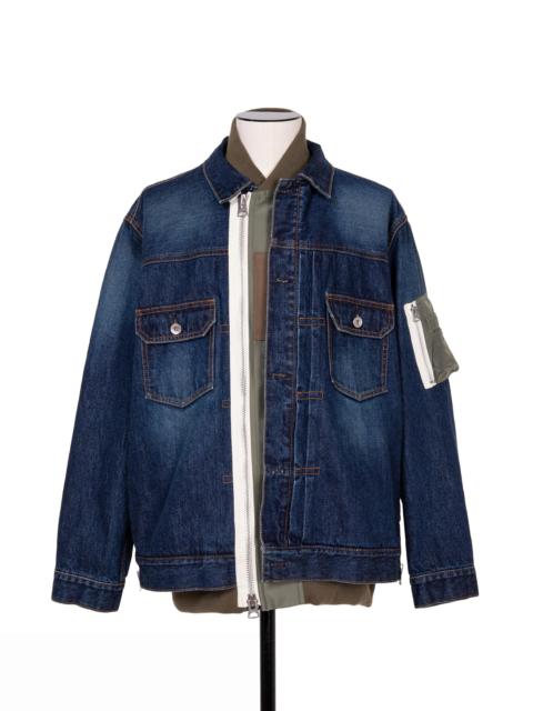 Denim x Nylon Twill Jacket