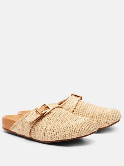 Quinta raffia mules