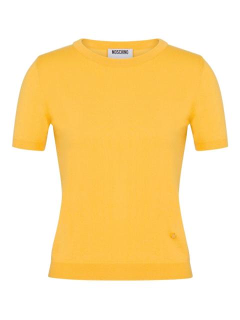 logo-detailing knitted top