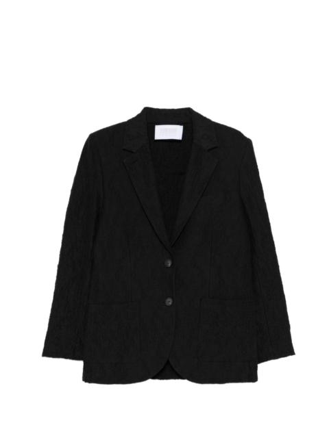 textured single-breasted jacket