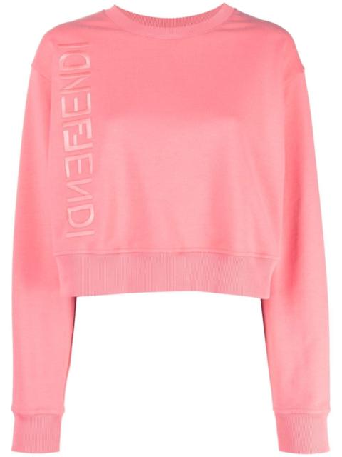 logo-print cropped sweatshirt