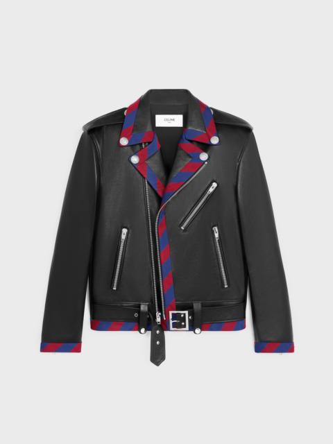 braided biker in calfskin