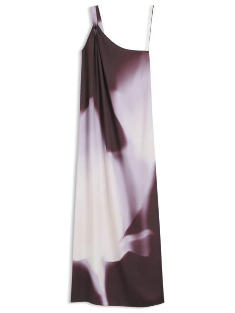 ONE-SHOULDER DRESS WITH FLORAL PRINT