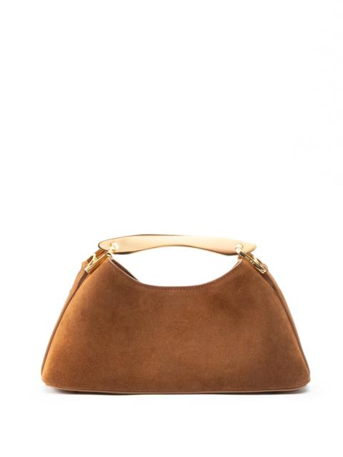 Mini Boomerang Suede Cognac