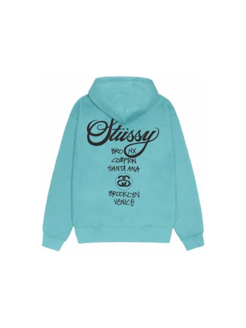 Stussy World Tour Hoodie Ocean