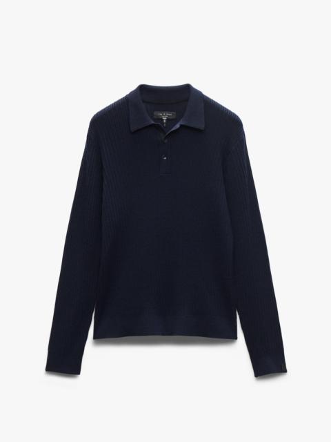 Crawford Wool-Cashmere Polo Sweater