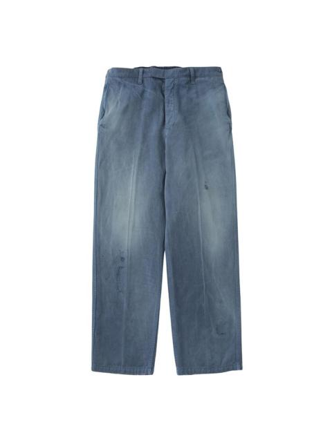 WIDE SLACKS DMGD BLUE