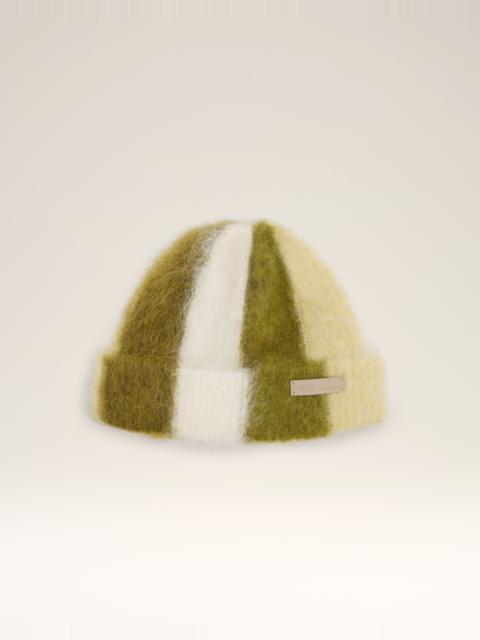 GREEN ALPACA STRIPED AMI DE COEUR BEANIE