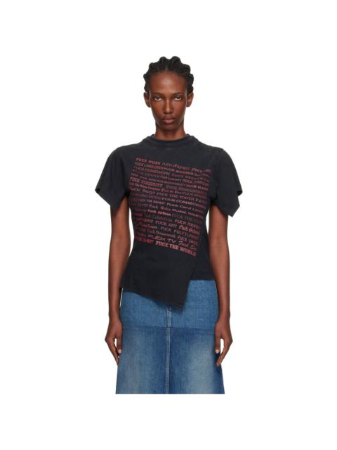 Black 'Fuck' Shifted T-shirt