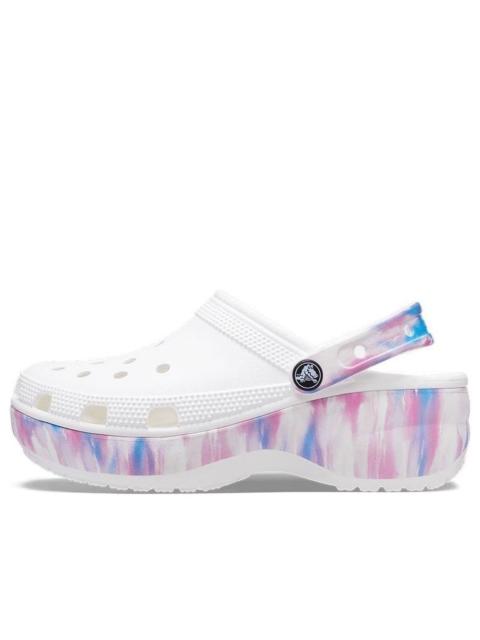 (WMNS) Crocs Classic Platform Dream Clog 'White Purple' 207580-94S