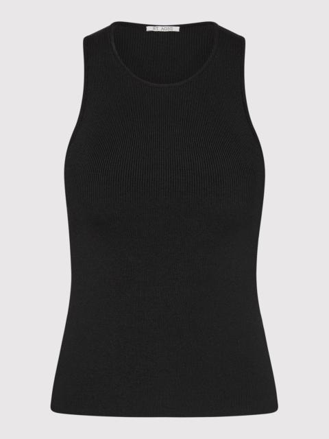 Sculpted Knit Top - Black