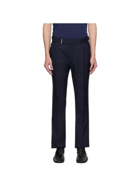 Navy Super Plain Weave Dyllan Trousers