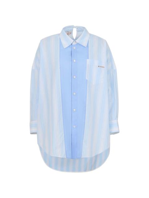 striped panel shirt