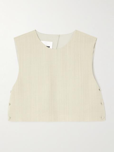 Cropped Woven Vest