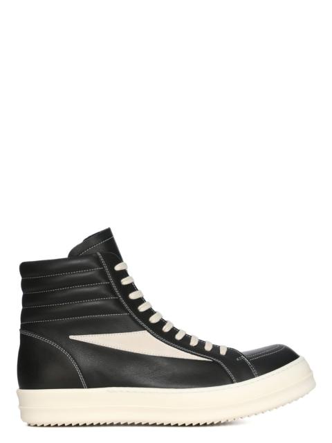 Vintage Suede-Trimmed Leather High-Top Sneakers