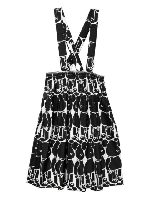 Bearbrick-printed skirt