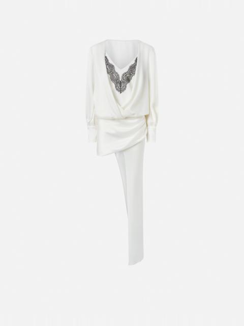 SHORT DRESS WITH TRAIN