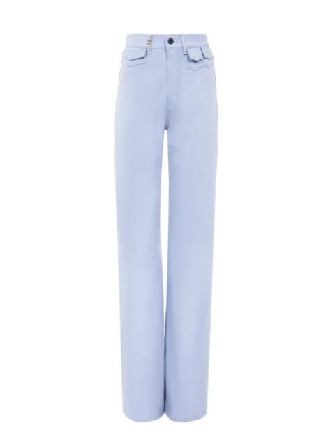 HIGH-RISE FLARE JEANS IN DENIM