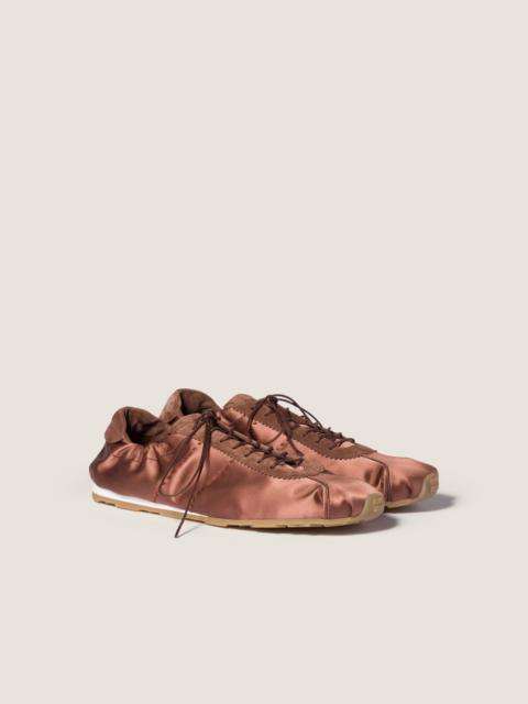 Plume satin sneakers