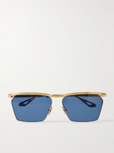 Bresson D-Frame Gold- and Silver-Tone Sunglasses Gold