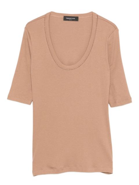 embellished neckline top