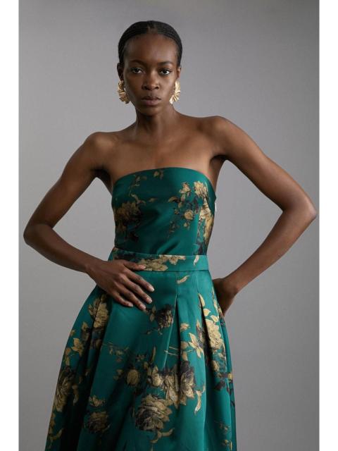 Floral Print Woven Corset Top